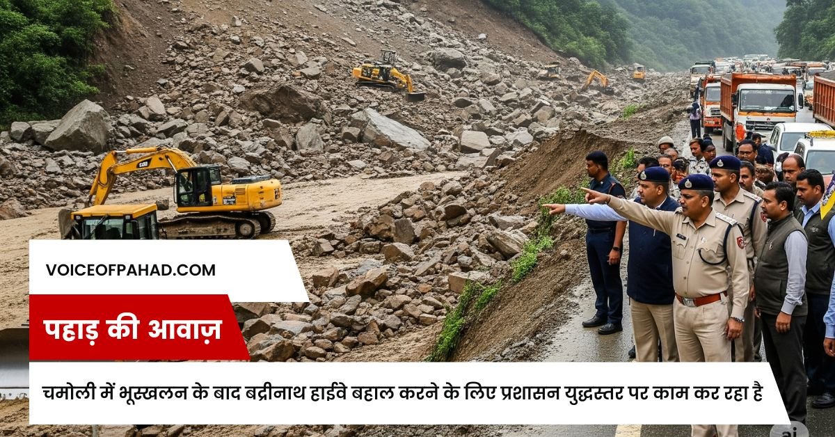 चमोली में भूस्खलन के बाद बद्रीनाथ हाईवे बहाल करने के लिए प्रशासन युद्धस्तर पर काम कर रहा है