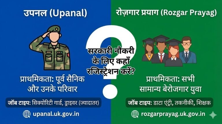 उपनल (Upanal) vs रोज़गार प्रयाग: सरकारी नौकरी के लिए कहाँ रजिस्ट्रेशन करें?